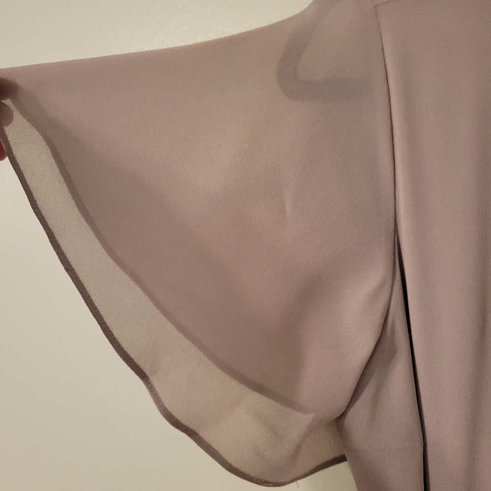 Lulus Women Garden Bliss Dusty Lavender Bridesmaid Cutout Maxi Dress. Size L - Picture 8 of 13